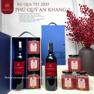 Hộp Quà Tết Phú Quý An Khang- Set quà Vang Pháp hảo hạng