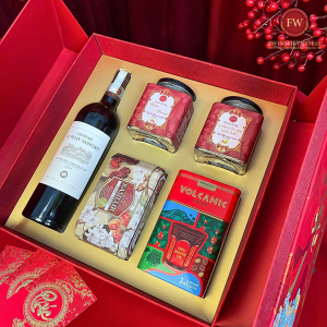 Bộ Hộp Quà Tết Hưng Thịnh Lộc Tài 03- Set quà Vang Pháp