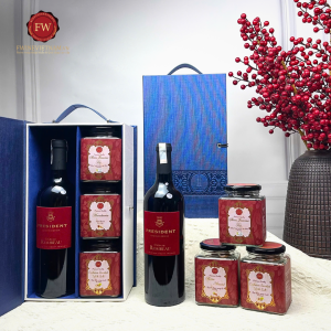 Hộp Quà Tết Phú Quý An Khang- Set quà Vang Pháp hảo hạng